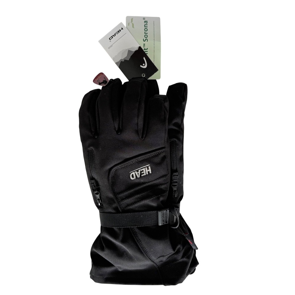 Head Winter Gloves Men Small Black New Sorona Insulated Ski Snowboard Sport - Picture 1 of 7